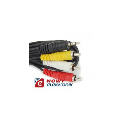 Kabel Jack 3,5 4-Pol-3xRCA 1,5m