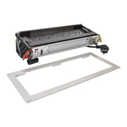 INCARA Gniazdo meblowe FLIP-UP z chowaną pokrywą 3x2p+z USB A+C 3xRJ45 hdmi 2,0 m metal 654853