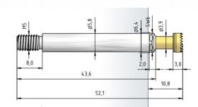 Igła testowa 1080/G-DNX-7.0NE-AG-6.0C, raster 7,60 (300 mil)