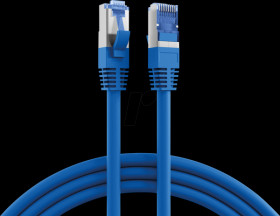 K5525FBL.1 Cat. 6A S/FTP patch cable, Super Flex, 1 m, blue