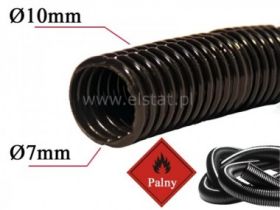 Rura karbowana 7/10mm peszel całkowity ( palny )