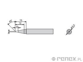 Grot do lutownicy GOOT PX-201 - BC