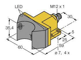 Turck Czujnik indukcyjny nie podtynkowy PNP, Zamykający NI4-DSU35-2AP4X2-H1141