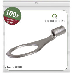 Quadrios 23C500 Ring Terminal 1.5mm² Hole Ø10.5mm Non-Insulated 100pcs