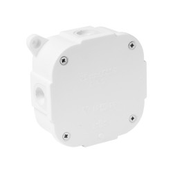 puszka n/t hermetyczna biała bez zacisków wym/zew 88x88x40 IP44 ViPlast 074-01