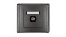 Flexi Gniazdo Antenowe Pojedyncze Tv Grafitowy 11Fgtv-1