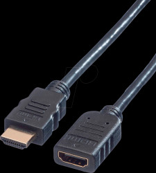 11995574 High Speed HDMI Verlängerungskabel mit Ethernet, 1 m