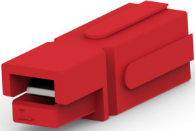 Plug/socket housing, 1 pole, straight, red, 1604002-5