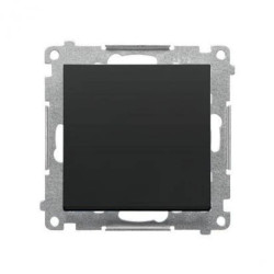 Simon 55 Łącznik jednobiegunowy (moduł) 10 AX, 250 V~, szybkozłącza Czarny mat TW1.01/149