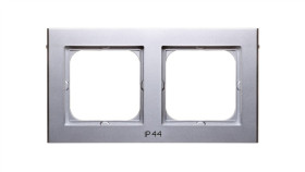 Sonata Ramka Podwójna Do Łączników Ip44 Srebro Mat Rh-2R/38