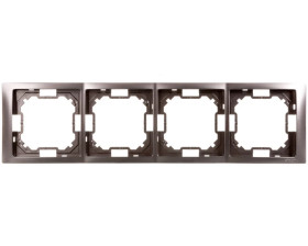 Simon Basic Neos Ramka poczwórna stal inox BMRC4/21
