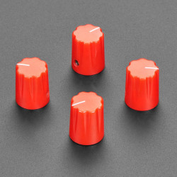 Red Micro Potentiometer Knob - 4 pack