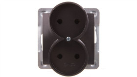 Impresja Gniazdo Podwójne B/U Antracyt Gp-2Yr/M/50