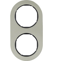 BERKER R.classic Ramka 2 podwójna stal szlachetna/czarny 10122004 HAGER