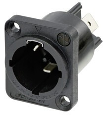 Panel plug, 3 pole, screw mounting, plug-in connection, 2.5 mm², black, NAC3MPX-TOP
