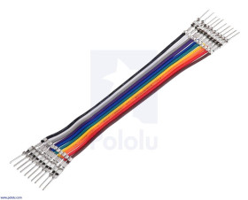 Pololu Ribbon Cable with Pre-Crimped Terminals 10-Color M-M 3" (7.5 cm)