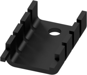 Finger shaped heatsink, (L x W x H) 28 x 16.8 x 7.9 mm, 22 K/W, black anodized, 10035044