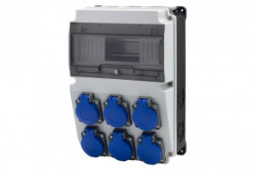 Rozdzielnica LAGO 10M BICOLOR - gniazda 6x230V /10 modułów/