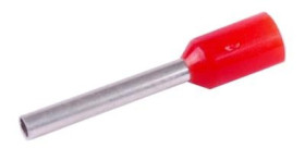 Tulejka izolowana końcówka 1,0mm2 x 12 czerwona opk.100szt KR010012