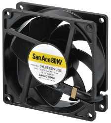 Wentylator osiowy 12 V DC DC 80 x 80 x 25mm 7.2W 124.2m³/h 49dB IP68 600mA