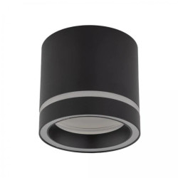 Lampa sufitowa czarna spot – tuba natynkowa JET BLACK GX 53 4351 TK Lighting