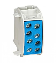 Zacisk rozgałęźny 1-biegunowy, 35 mm², niebieski