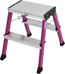 Krause Schodki dwustronne składane Rolly 2x2 Różowa 130136