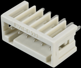 733-336 Print pin header, micro, RM 2.5, straight, 6-pin