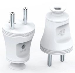 Wtyczka sieciowa biała prosta WT-30 16A ZU CB-80278