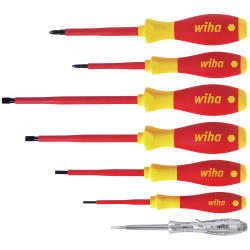 Wiha 834 SoftFinish&#xAE; electric SL/PH Screwdriver Set, 7 Piece