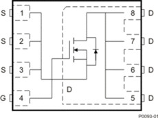 30-V, N channel NexFET™ power MOSFET, single SON 5 mm x 6 mm, 2.9 mOhm | DNK | 8