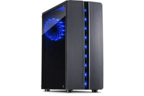 Inter-Tech Thunder Blue Light | Midi Tower Case | Zwart