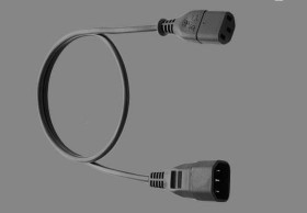 Kabel zasilania (przedłużacz) 5m czarny WN-12