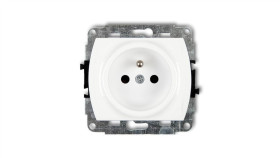 Trend Gniazdo Pojedyncze Z/U 2P+Z Biały Gp-1Zp