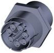 Circular connector, 7 pole, crimp connection, straight, 293773-1