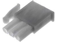 TECMIN3W Obudowa złącza, typ obudowy: wtyk (męska), 3pin (można użyć terminali męskich lub żeńskich) raster pinów: 4.14mm - TE C