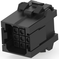Socket housing, 12 pole, pitch 5 mm, straight, black, 207018-1