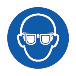 Znak nakazu, Winyl, Niebieski/biały, Brak, szt. 1, 150 x 150mm Tak Etykieta