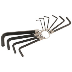 Sealey AK6148 Hex Key Set On Ring 10pc Metric