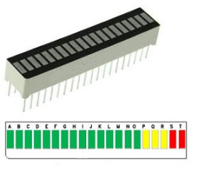 BARGRAPH - 20 segmentów GREEN / YELLOW / RED