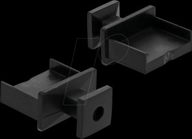 64009 Dust cover, USB-A socket with handle, 10 pieces, black