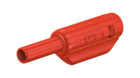 Adapter z wtykiem bananowym Wtyk Połączenie lutowane Czerwony 10A Staubli rozmiar 2mm