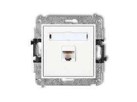 MINI Gniazdo komputerowe RJ45 kat.5e 8-stykowy biały MGK-1 KARLIK