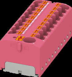 3273917 PTFIX distributor block, 10/18x4, dusky pink