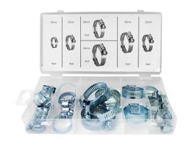 Zestaw opasek zaciskowych ślimakowych 26el.