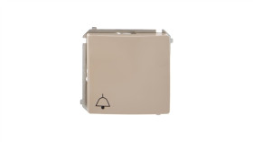 Simon Basic Przycisk /Dzwonek/, Szybkozłącza, Beżowy Bmd1.01/12