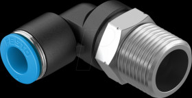 153050 Push-in fitting, L-shaped, with external hexagon, R1/8 &lt;&gt; dia. 8