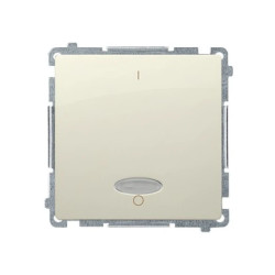 Simon Basic Łącznik dwubiegunowy z podświetleniem, szybkozłącza, beż BMW2L.01/12