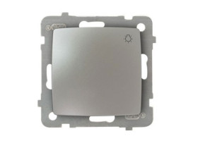 KARO Wyłącznik zwierny przycisk "światło" IP-20 zaciski gwintowe srebrny perłowy ŁP-5S/m/43 OSPEL