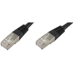econ connect F6TP0,25SW RJ45 Network cable CAT 6 S/FTP 0.25 m Black Twin shield